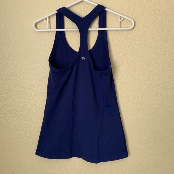 EUC LULULEMON COOL RACERBACK navy blueTANK TOP - Picture 7 of 8